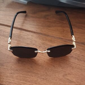 Tiffany & Co. Black and Gold Sunglasses